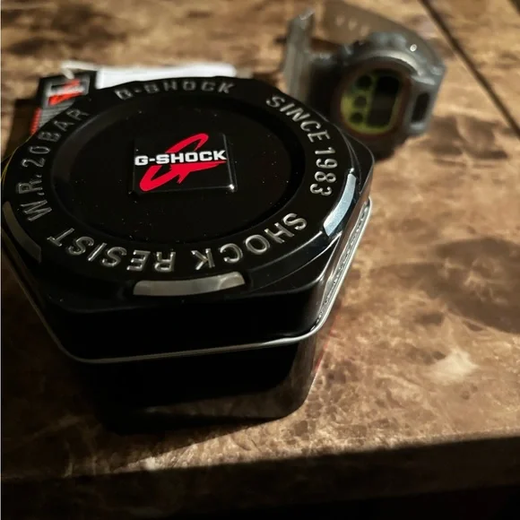 Casio G-Shock Digital Watch in Gray with Green Accents